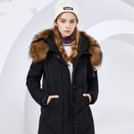 WEIYYY Doudoune à Capuche pour Femme en Hiver pour Femme, Nouvelle épaissir, Manteau en Duvet Long et imperméable, 8056, L