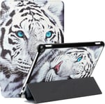 Tablet Coque pour All-New Amazon Fire HD 10/HD 10 Plus (11th Gen, 2021), PU Cuir Flip Housse ¿¿tui Support Coque de Tablet, L¿¿ger Housse Tablette Cover [Sommeil/R¿¿veil Automatique] (Tigre)