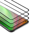 Cadorabo 3x Plein Écran Film De Protection Compatible Avec Oneplus 8t En Transparent Avec Noir - 3x Verre De Protection D'écran Durci (Tempered) D'une Dureté De 9h Avec 3d Touch