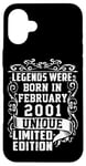 Coque pour iPhone 16 Plus Anniversaire Février 2001 Édition Limitée Cadeau Utilisé