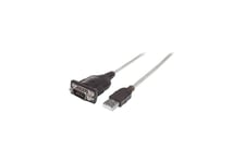 Manhattan 151801 serielkabel Sølv 0,45 m USB A Serial/COM/RS232/DB9