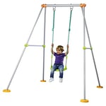 Smoby - 310191 - Jeu de Plein Air - Portique Métal Plus - Siège Evolutif 2 en 1 - 180 cm