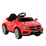 HOMCOM Voiture électrique Enfants sous Licence Mercedes Benz GLA AMG, véhicule électrique 3 Ans avec télécommande 2,4 GHz, MP3 USB, lumières et Sons, Ouverture de Portes, Rouge