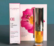 Clarins Lip Comfort Oil 01 Honey Travel Size 1.4ml 🎄Gift Boxed BNIB | FREE P&P