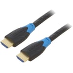 Cable hdmi 2.0 prise male des deux cotes uhd 4K 3D 0.5m - Noir