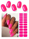 Wahrshei Vernis Autocollant Ongles Uv | Rose Néon Autocollant Ongle Gel UV | 20pcs Film pour Ongles Autoadhésif | Gel Nail Stickers, Autocollants et Pochoirs Pour Nail Art