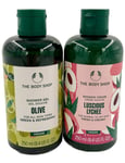 The Body Shop Olive Shower Gel & Luscious Lychee Cream Wash 250ml Discontinued