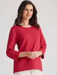 W LANE - Womens Tops Winter - Red - W.Lane High Neck Textured Knitwear Top