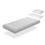 Dreamdi - Pack Matelas 90X140 gea lit enfants, Epaisseur 18 cm + 1 Oreiller à memoire 90X35 + 1 Protege matelas 90X180