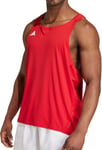 adidas Adizero Essentials Mens Running Vest Red Run Lightweight Jogging Tank Top