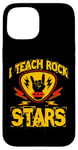 Coque pour iPhone 15 J'enseigne le rock aux stars du rock, professeur de musique, Rock On Graphic