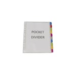 Divider KEBA A4 10 färgkodade plastfickor 5-pack, 0,18 mm