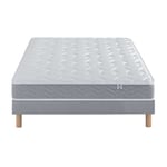 Ensemble Matelas Douces Nuits Hydros Mousse HR 35 kg/m3 + Sommier Base Ferme 80x190