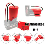 With 14Awg Wires Power Adapter For Milwaukee 10.8V 12V M12 Li-ion Battery