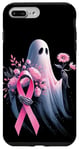 Coque pour iPhone 7 Plus/8 Plus Ruban de soutien rose pour la sensibilisation au cancer du sein Halloween