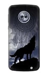 Dream Catcher Wolf Howling Case Cover For Motorola Moto G6 Plus