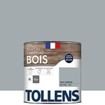 TOLLENS - Peinture extérieure bois 2 en 1 - Ultra Résistante - Finition Satin - Laque Riche en Résine - Pour Toute Boiserie Extérieure - Sans Sous-Couche - Satin - Gris Fenêtre - 2L = 32m2