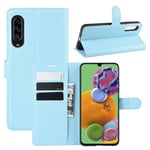 Galaxy A90 5G      Pu Wallet Case    [Lightblue]