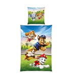 Paw Patrol, Linge de lit, Housse de Coussin env. 80x80 cm, Housse de Couette env. 135x200 cm, avec Fermeture éclair de Marque, 100% Coton/renforcé