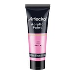 Artecho Peinture Acrylique 120ml Rose, Acrylic Paint, Peinture pour Toile, Tissu, Bois, Roche, Papier, Verre.