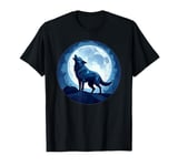 Wolf Howling At The Moon Wildlife Wolves Lovers Men T-Shirt