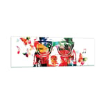 Impression sur Verre 160x50cm Tableaux Image Ours Lunettes grizzly taille basse