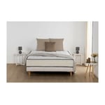 Deko Dream - Détente Ensemble matelas + sommier 160 x 200 cm - Ressorts - 7 zones - 19 cm - Équilibré