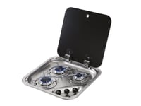 CAN 3 Burner Gas Hob with Glass Lid