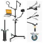 TARION Support de Table pour Appareil Photo: Support Appareil Photo Bureau avec Bras Articulé Support Camera SLR Flexible pour Anneau Lumineux, Microphone, Photographie, Vidéo, Titanrig(Set de Studio)