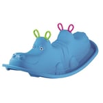 Sport 1 balançoire Hippo 3 places en plastique Balancelle enfant à partir de 18 mois. Assise ergonomique, assise centrale et poignée de sécurité. Utilisation intérieure et extérieure. Dimensions : 104