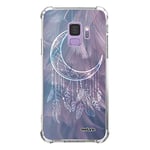 Evetane - Coque Silicone Compatible avec Samsung Galaxy S9 - Protection Souple et Renforcée - Coins Antichocs - Fine et Transparente - Coque Arrière - Lune Attrape Rêve