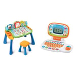 VTech Touch and Learn Activity Table - Musical Kids Desk with Letters, Phonics, Numbers, Music & 155403 Pre School Laptop Interactive Educational Kids Computer Toy with 30 Activities Suitable