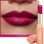 Oulac Soft Matte Lipstick for Women - Magenta Lipstick & Blush Duo, Cream to Powder Texture, Color Rich, Lightweight & Smooth, Enriched with Rose Oil, Vegan & Clean Beauty| 3.6g (Y03)