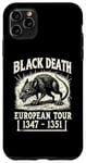 Coque pour iPhone 11 Pro Max Black Death European Tour Plague Rat Histoire médiévale