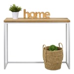 Box Furniture - Table d'entree – Console Icub - industriel vintage 30x100x80cm Blanc