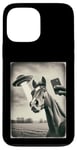 Coque pour iPhone 13 Pro Max Alien Horse UFO Meme Funny Cowboy Cowgirl Weird