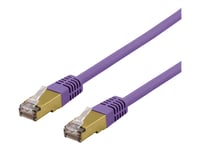 Deltaco Sftp-60Pah - Patch-Kabel - Rj-45 (Hane) Till Rj-45 (Hane) - 50 Cm - Sftp - Cat 6A - Halogenfri, Formpressad - Lila