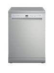 Hotpoint H7Fhs41 Fullsize 15 Place Setting Freestanding Dishwasher - Silver - Dishwasher Only