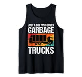 Just a Boy Who Loves Garbage Trucks Tee, Garbage Truck Lover Tank Top