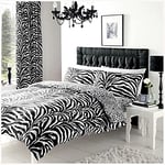 GC GAVENO CAVAILIA Animal Print Duvet Cover - Zebra Bedding & Linen Sets - King Size Quilt Covers Black - Duvet Cover Sets