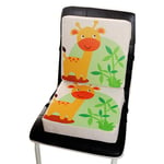 Zebroau Baby Children's Chair Booster Seat Mat Set Linen Booster Seat Dining Room Adjustable Toddler Infant Dining Room Chair Raised Cushion Giraffe