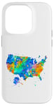 Coque pour iPhone 14 Pro Carte des États-Unis