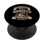 Funny Roughneck Oil Rig Worker Vintage Retro pour hommes PopSockets PopGrip Adhésif