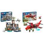 LEGO City Police Prison Island Toy for 7 Plus Year Old Boys, Girls & Kids, Emergency Vehicles Set & City Fire Rescue Plane Toy for 6 Plus Year Old Boys, Girls and Kids Who Love Imaginative Play