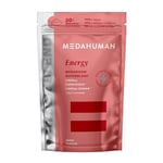 MEDAHUMAN Energy Mushroom & Adaptogen Superblend Powder, Natural Caffeine-Free Energy with Cordyceps & Chaga Mushrooms, Berry Flavour, 1 x 150g