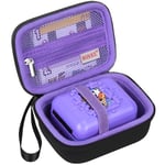 BOVKE Carrying Case for Bitzee Interactive Toy Digital Pet and Case, Hard Travel Storage Holder Fits Bitzee Virtual Electronic Pets Kids Toys, Extra Space for Manual, Batteries, Black+Purple