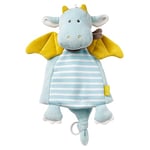 Fehn Doudou dragon - Doudou pour nouveau-né - Doudou avec attache tétine - pour Nouveau-Né avec Attache-Tétine, Marionnette, pour S’endormir Facilement - pour bébés et jeunes enfants dès 0+ mois