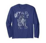 Star Wars R2-D2 Turning Faded Logo Long Sleeve T-Shirt