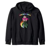 Funny Unicorn Ninja Disguise Spy Girls Kids & Teachers Squad Zip Hoodie