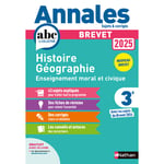 Annales Brevet Histoire Géographie Enseignement Moral et Civique 2025 - Corrigé (Broché)